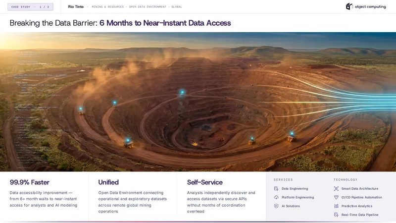 Rio Tinto Open Data Environment Case Study