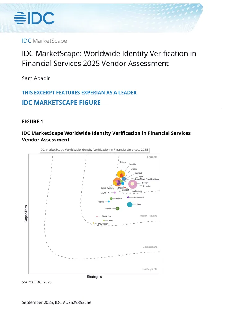 Worldwide Identity Verification in Financial Services 2025 Vendor Assessment