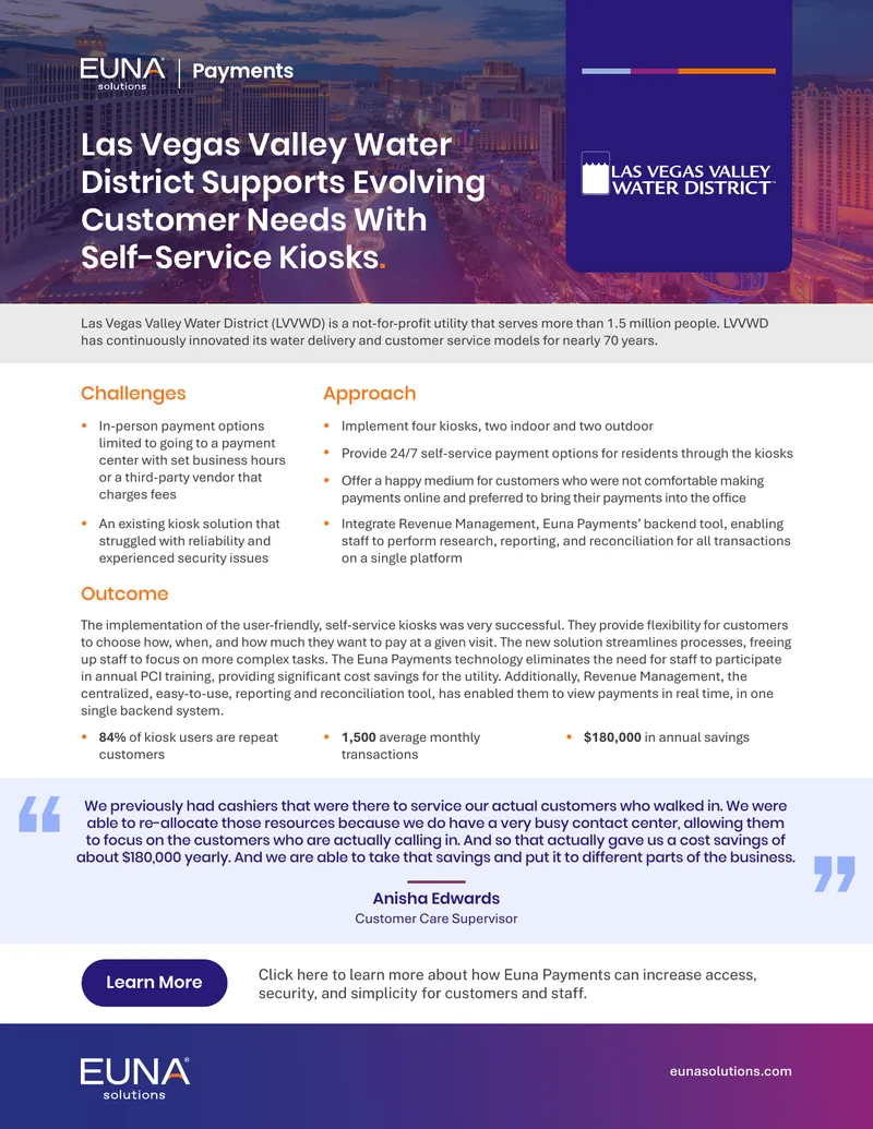 Las Vegas Valley Water District Kiosk Implementation