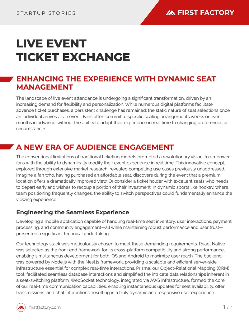 Dynamic Seat Management for Live Events