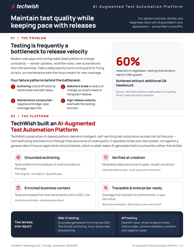 AI-Augmented Test Automation Platform Overview