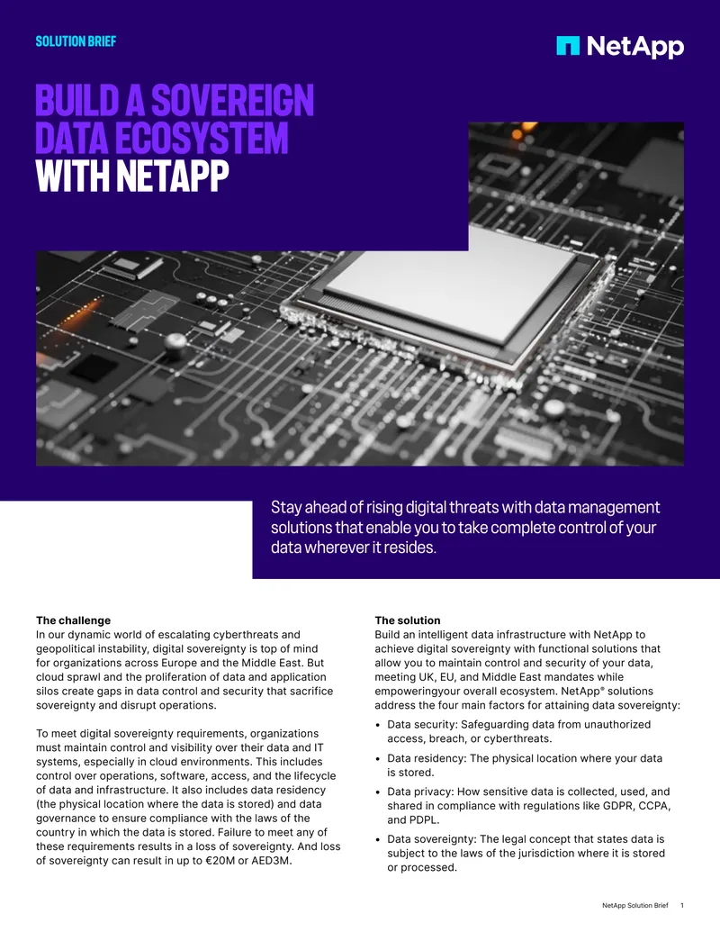 NetApp Data Sovereignty Solution Brief