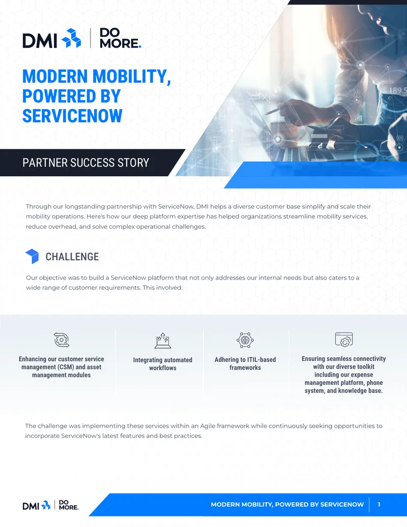 ServiceNow Platform Implementation for Mobility Operations