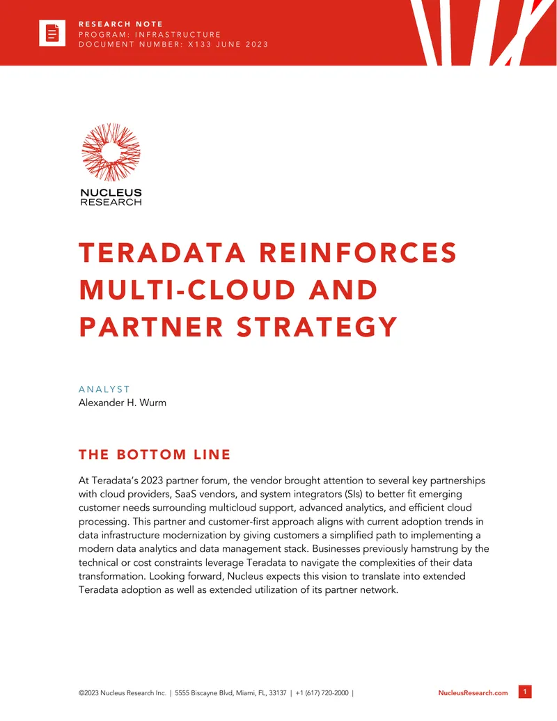 Teradata Multi-Cloud and Partner Strategy Analysis