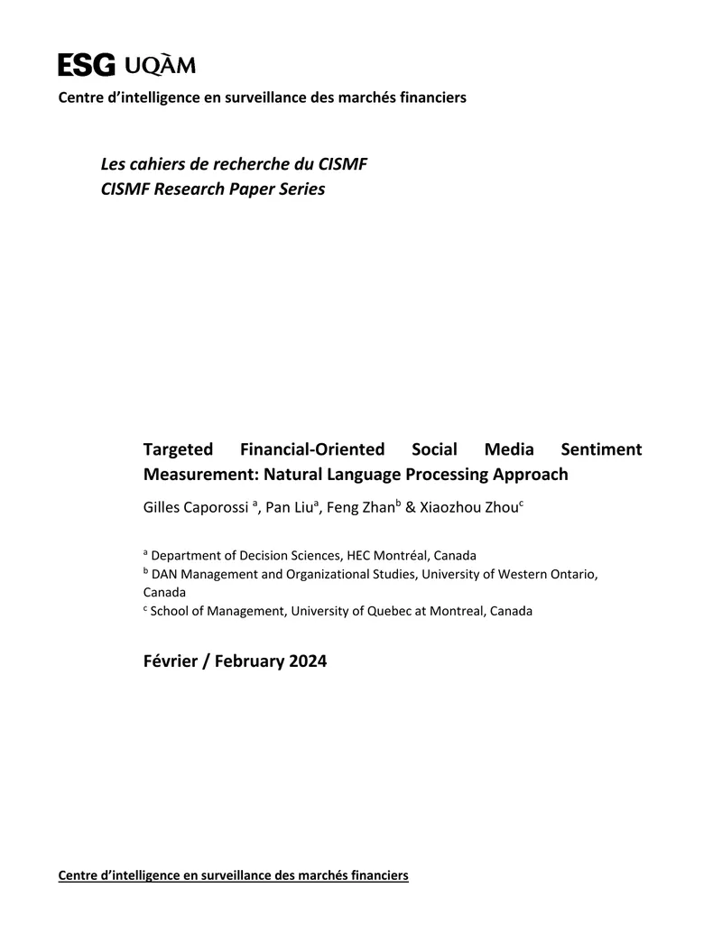 Targeted Financial-Oriented Social Media Sentiment Measurement
