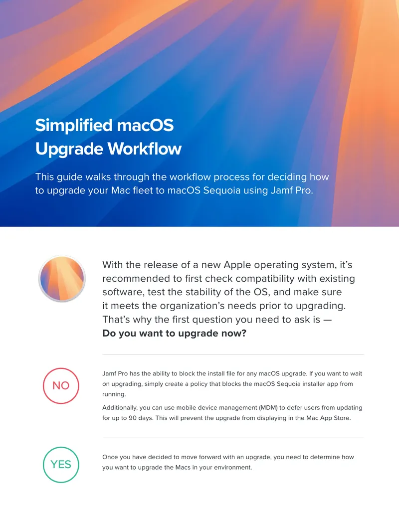 macOS Upgrade Workflow Guide Using Jamf Pro