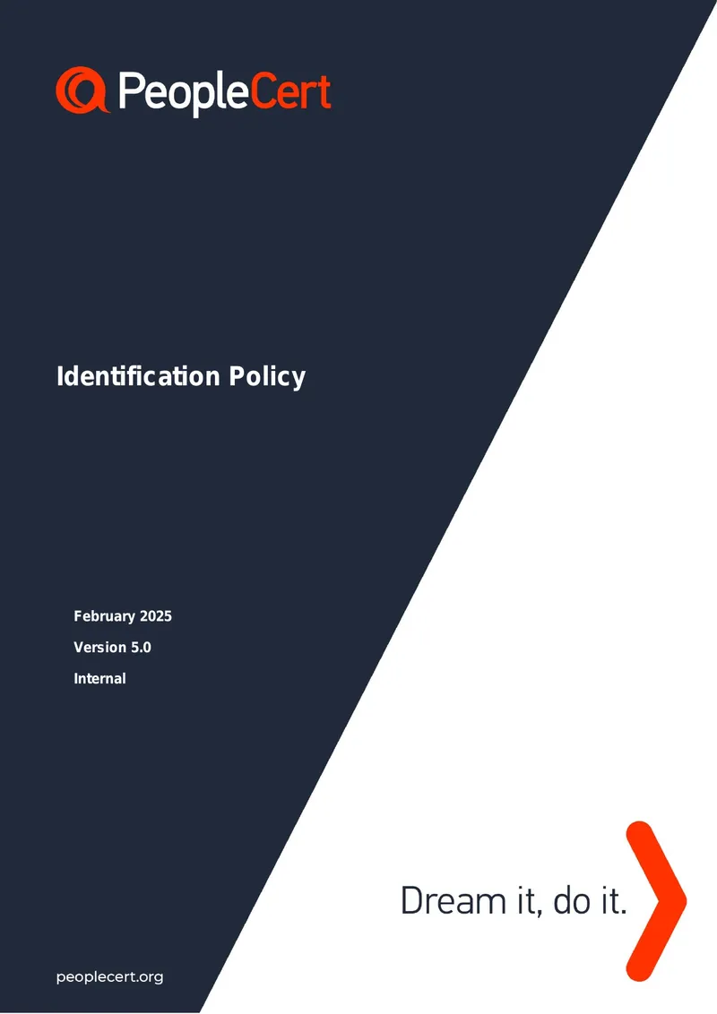 Identification Policy for PeopleCert Exams