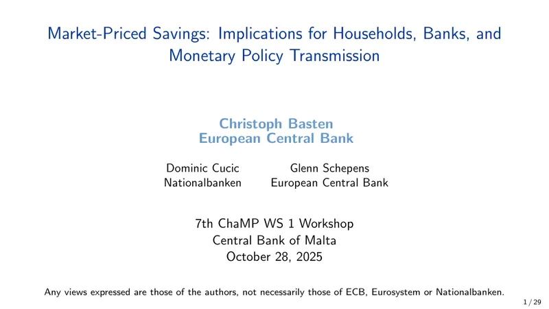 Market-Priced Savings and Monetary Policy Transmission