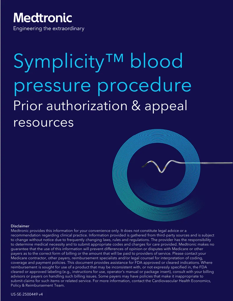 Prior Authorization and Appeal Resources for Symplicity Procedure