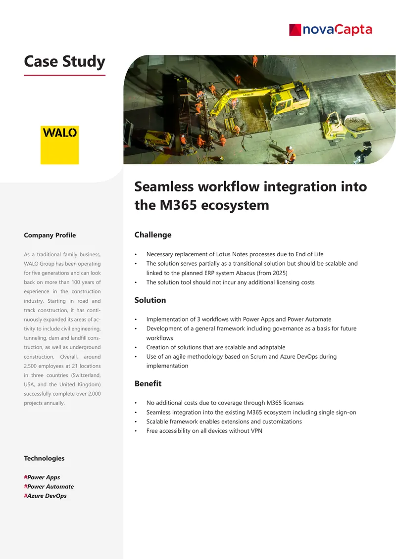 WALO Group Workflow Integration Case Study