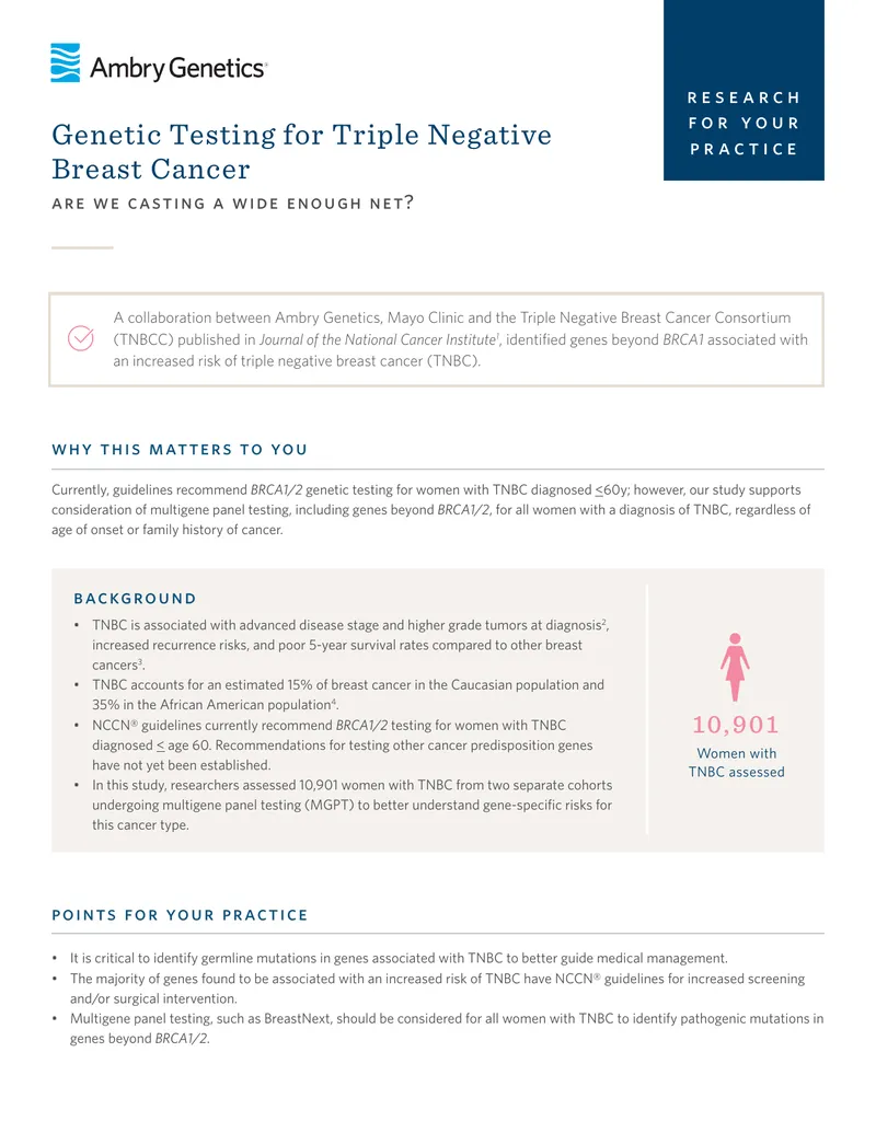Genetic Testing Recommendations for Triple Negative Breast Cancer