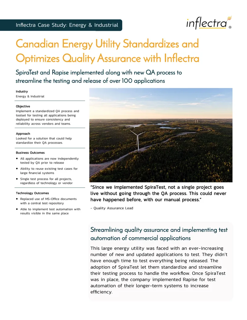 Energy Utility Quality Assurance Process Standardization