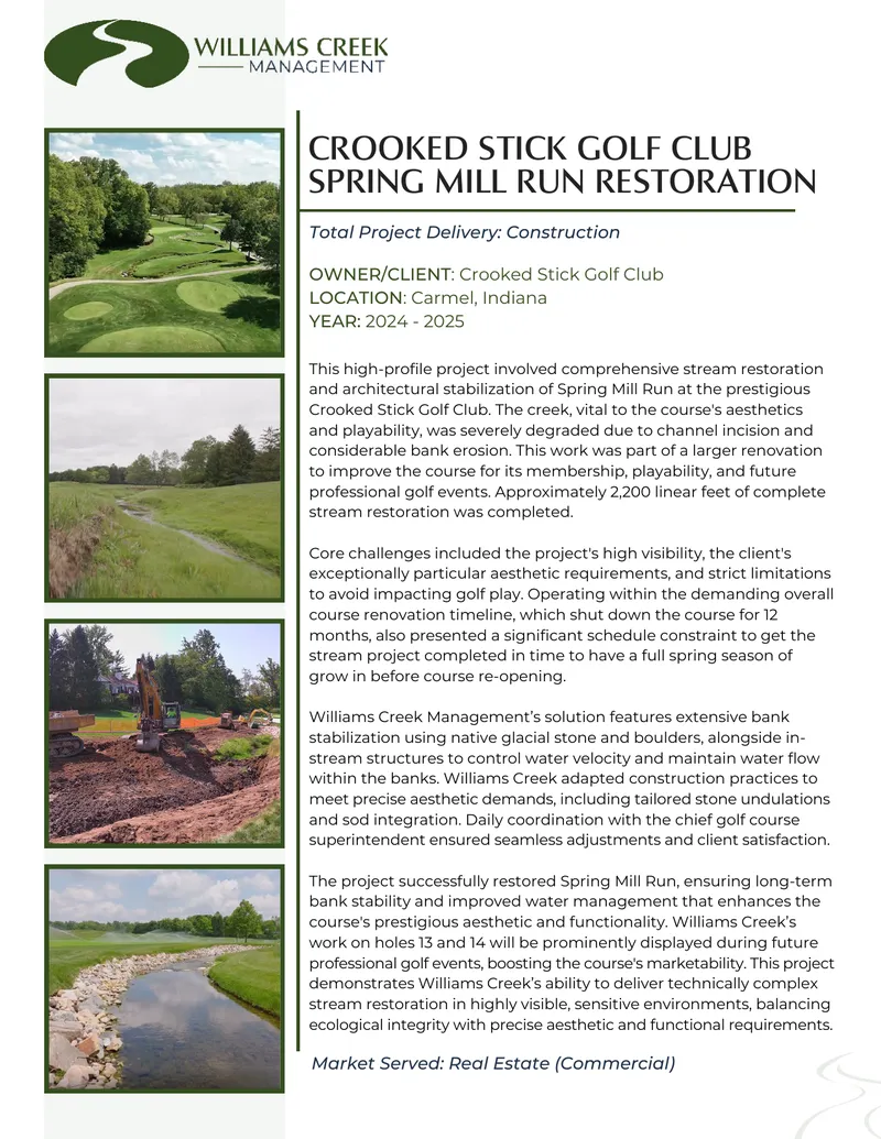 Spring Mill Run Restoration Project Overview