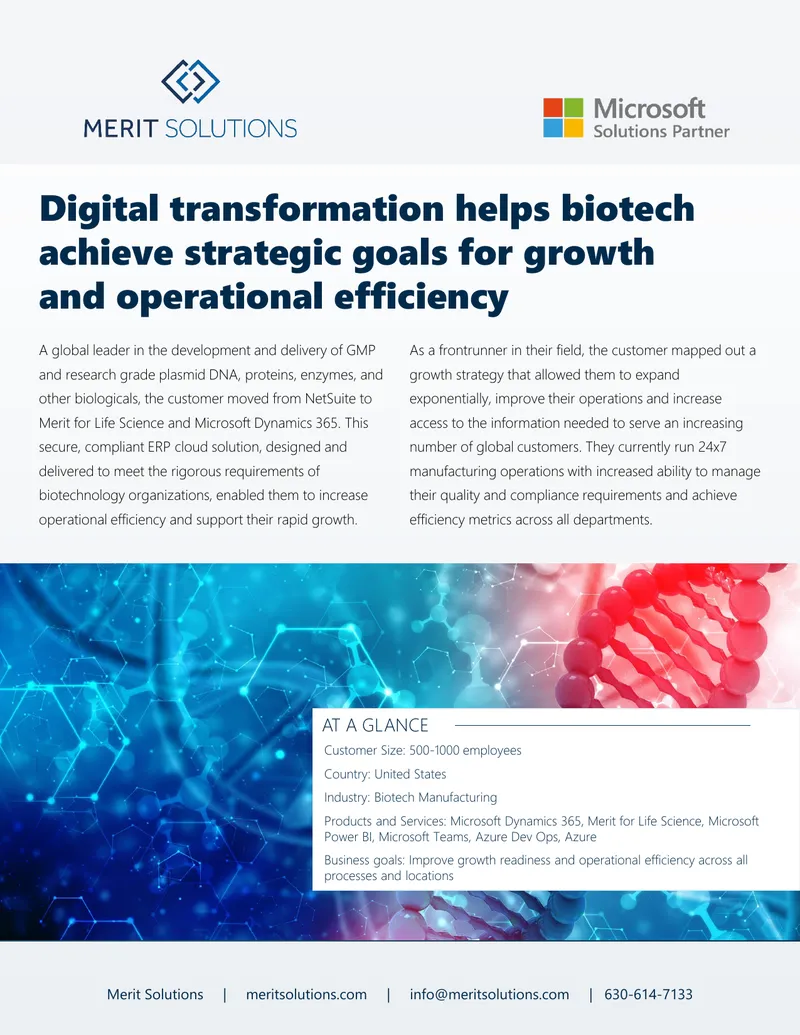 Digital Transformation in Biotech Manufacturing