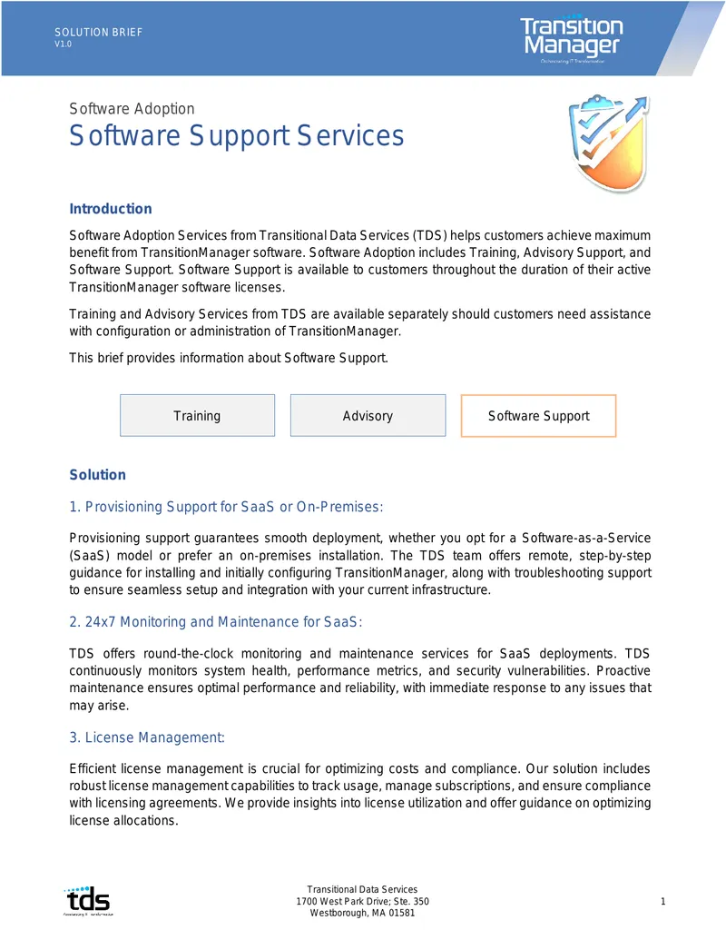 Software Support Services Overview