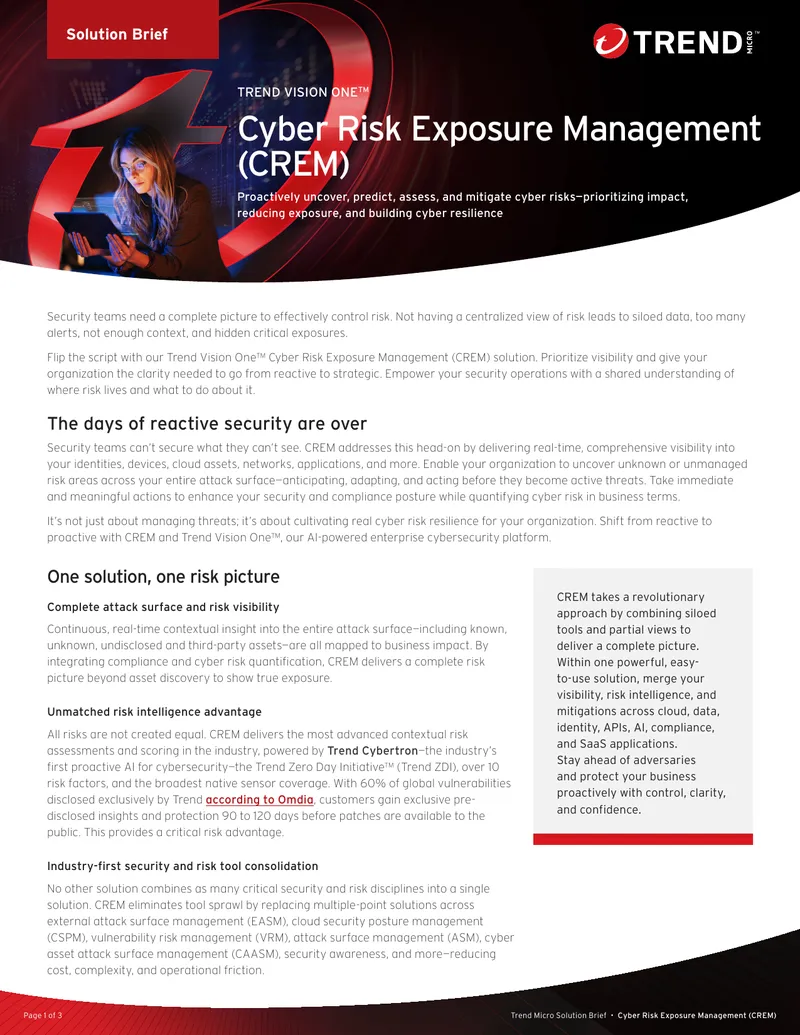 Cyber Risk Exposure Management Solution Brief