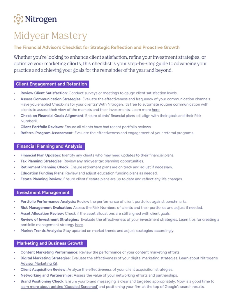 Financial Advisor's Checklist for Strategic Growth