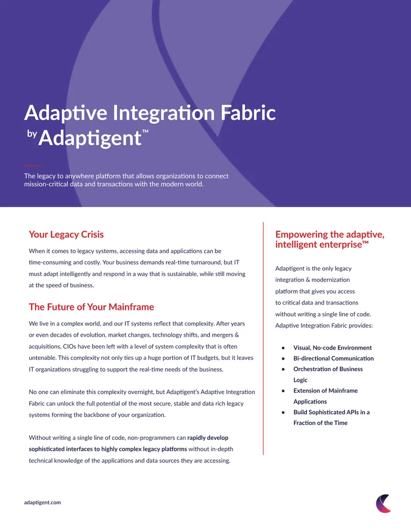 Adaptive Integration Fabric for Legacy Systems
