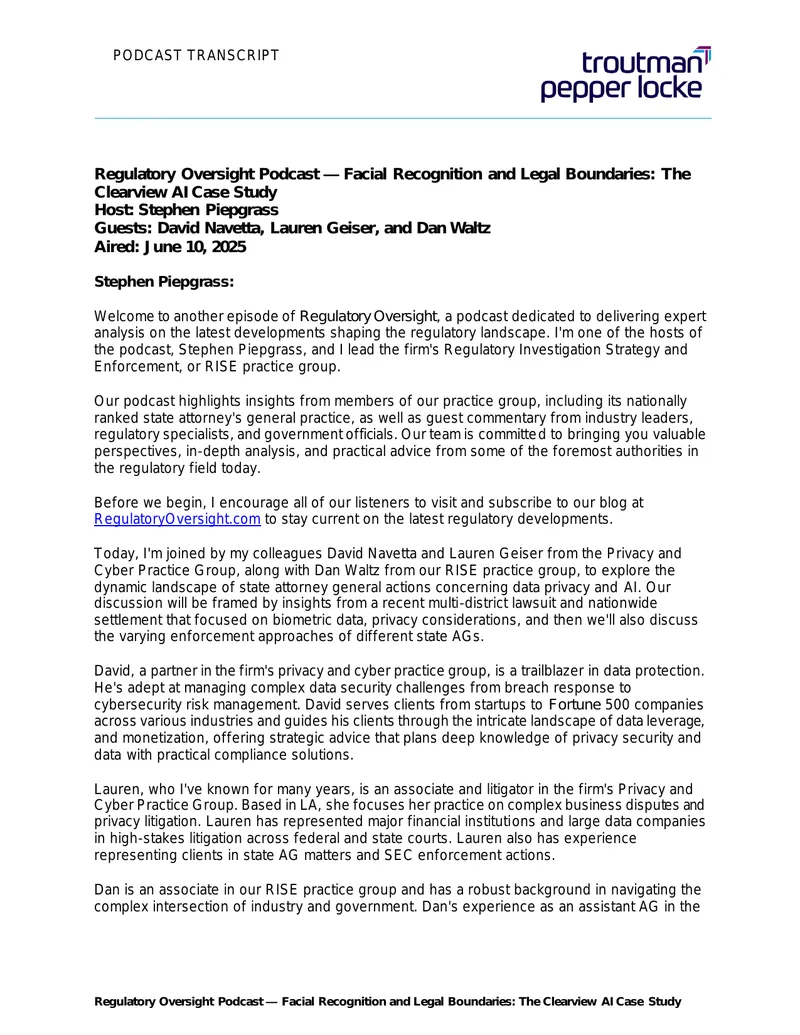 Facial Recognition and Legal Boundaries in Clearview AI Case Study