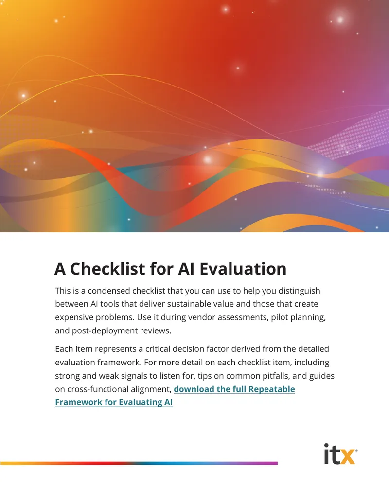 Checklist for AI Evaluation