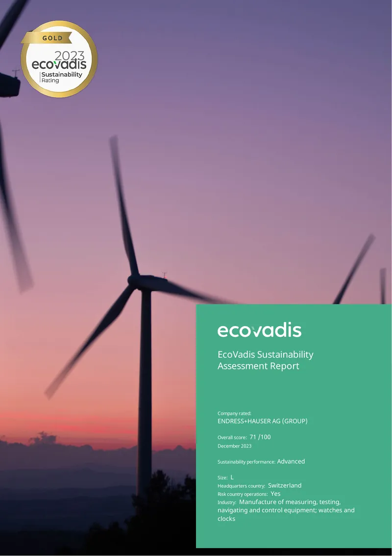 EcoVadis Sustainability Assessment Report 2023