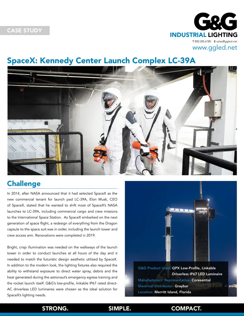 SpaceX Launch Complex LC-39A Lighting Case Study