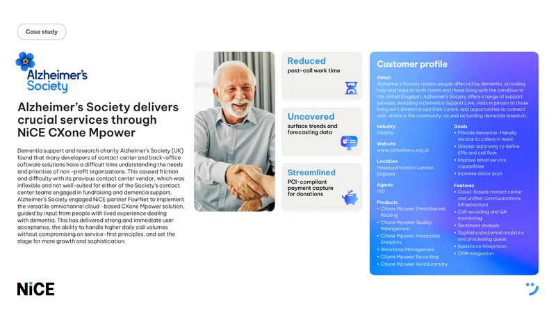 Alzheimer’s Society Contact Center Transformation Case Study