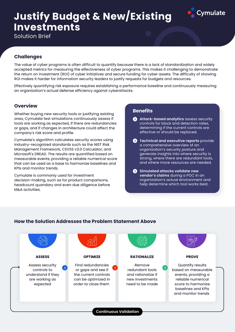 Cymulate Security Posture Validation Platform Overview