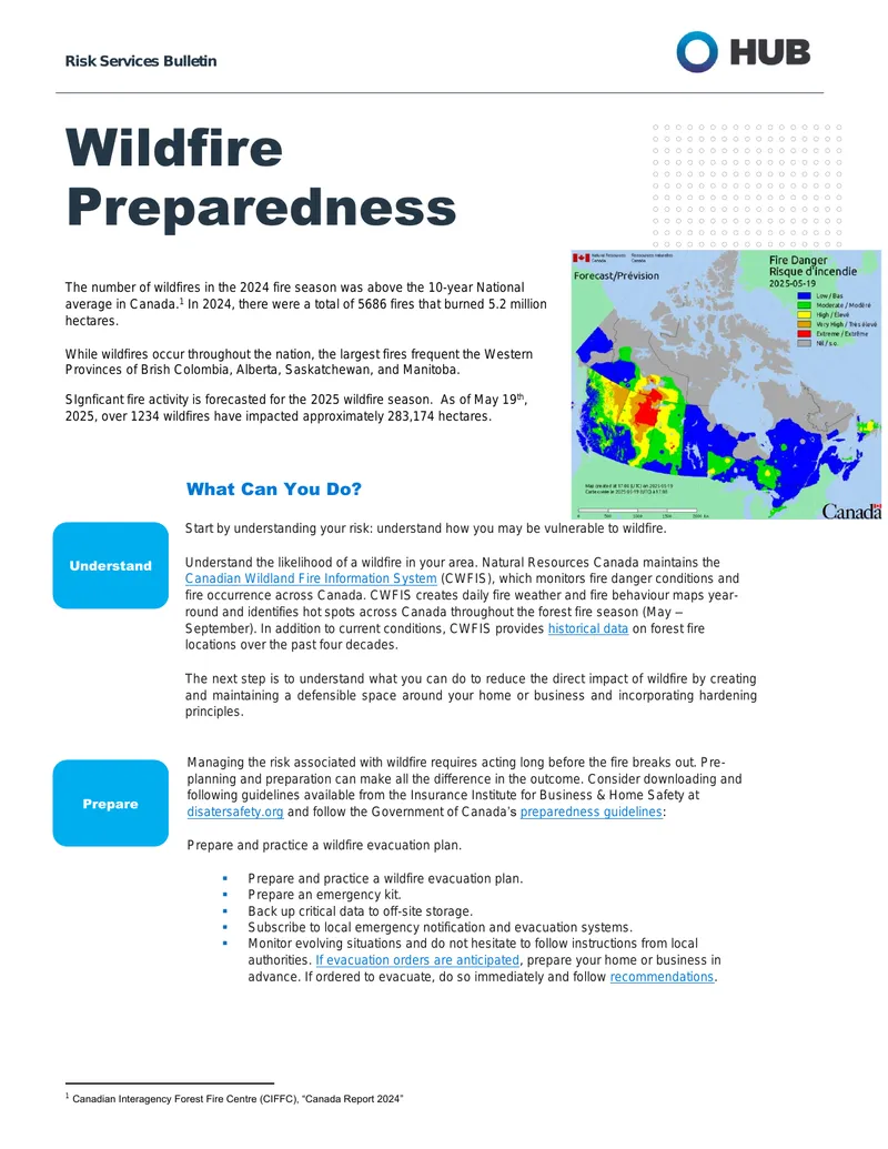 Wildfire Preparedness Risk Services Bulletin