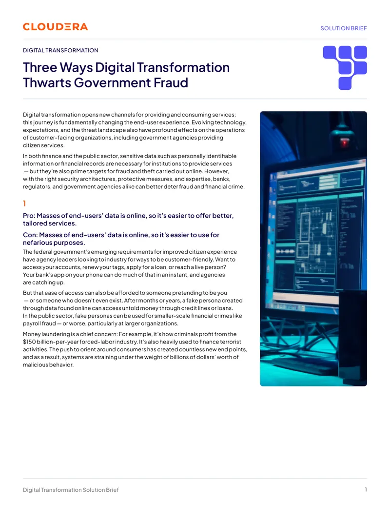 Digital Transformation Impact on Government Fraud Prevention