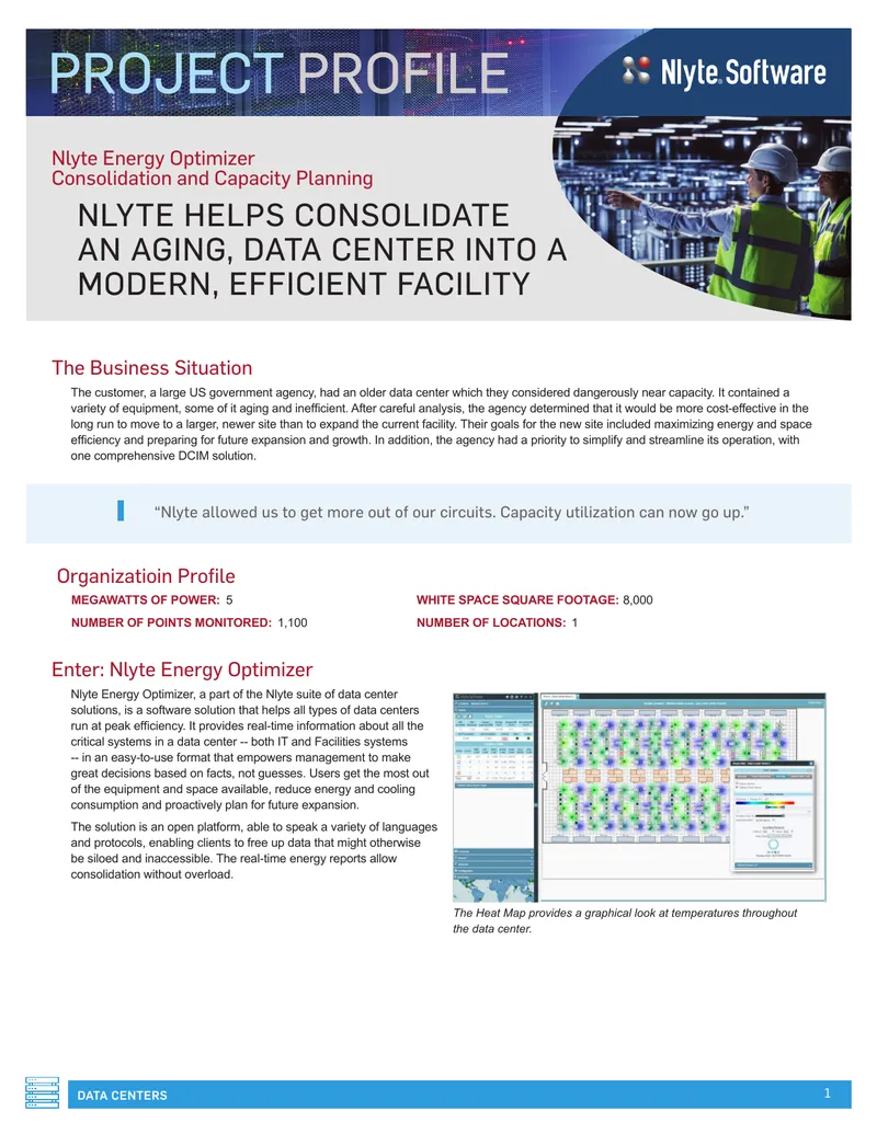 Nlyte Energy Optimizer for Data Center Consolidation