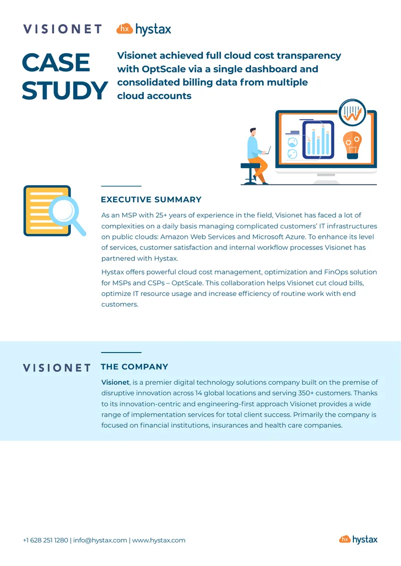 Cloud Cost Management Case Study for Visionet