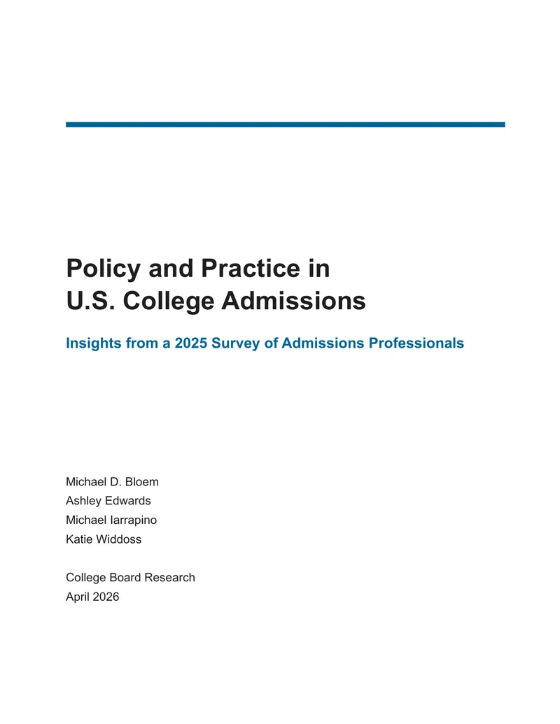 Policy and Practice in U.S. College Admissions