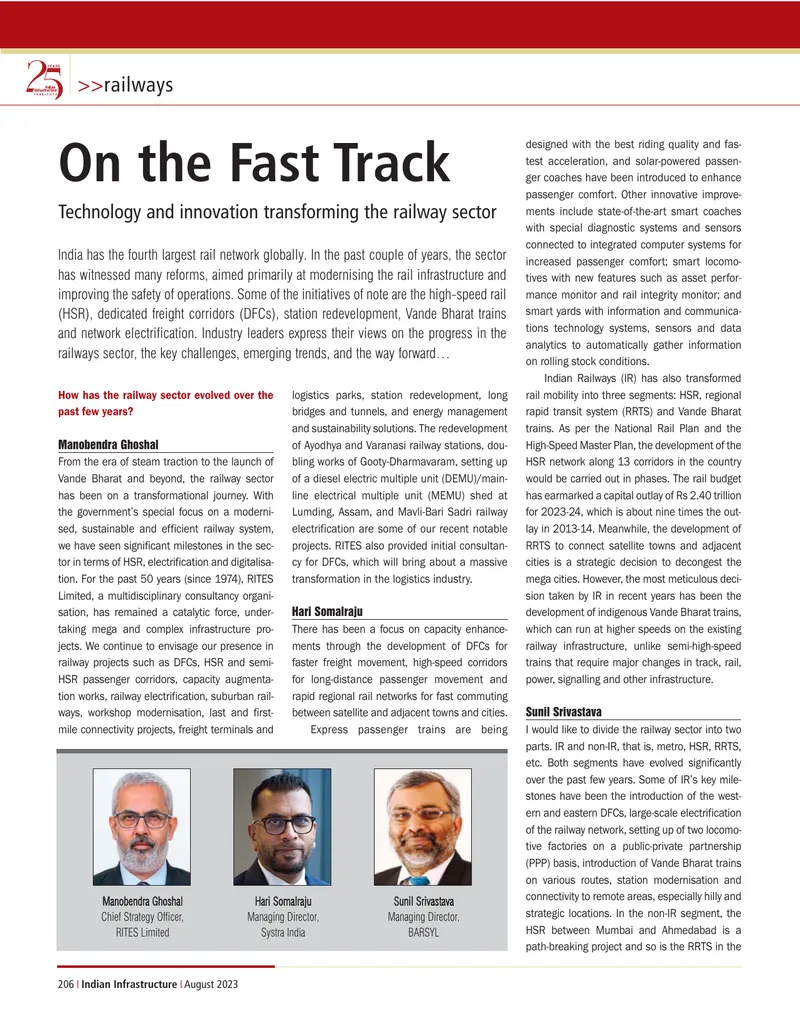 Transformations in the Indian Railway Sector
