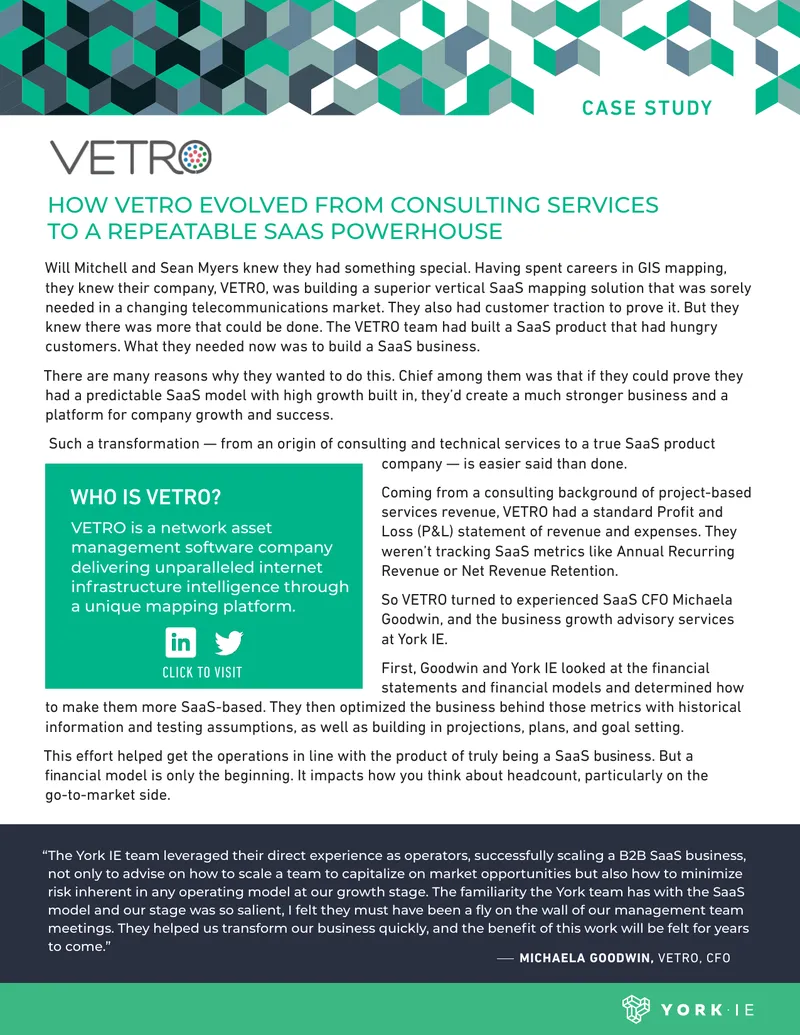 VETRO Transformation to a SaaS Business Model