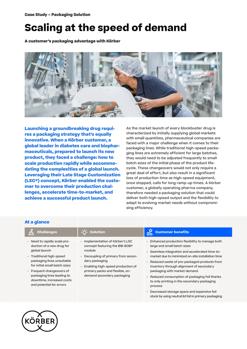 Körber Packaging Solution Case Study