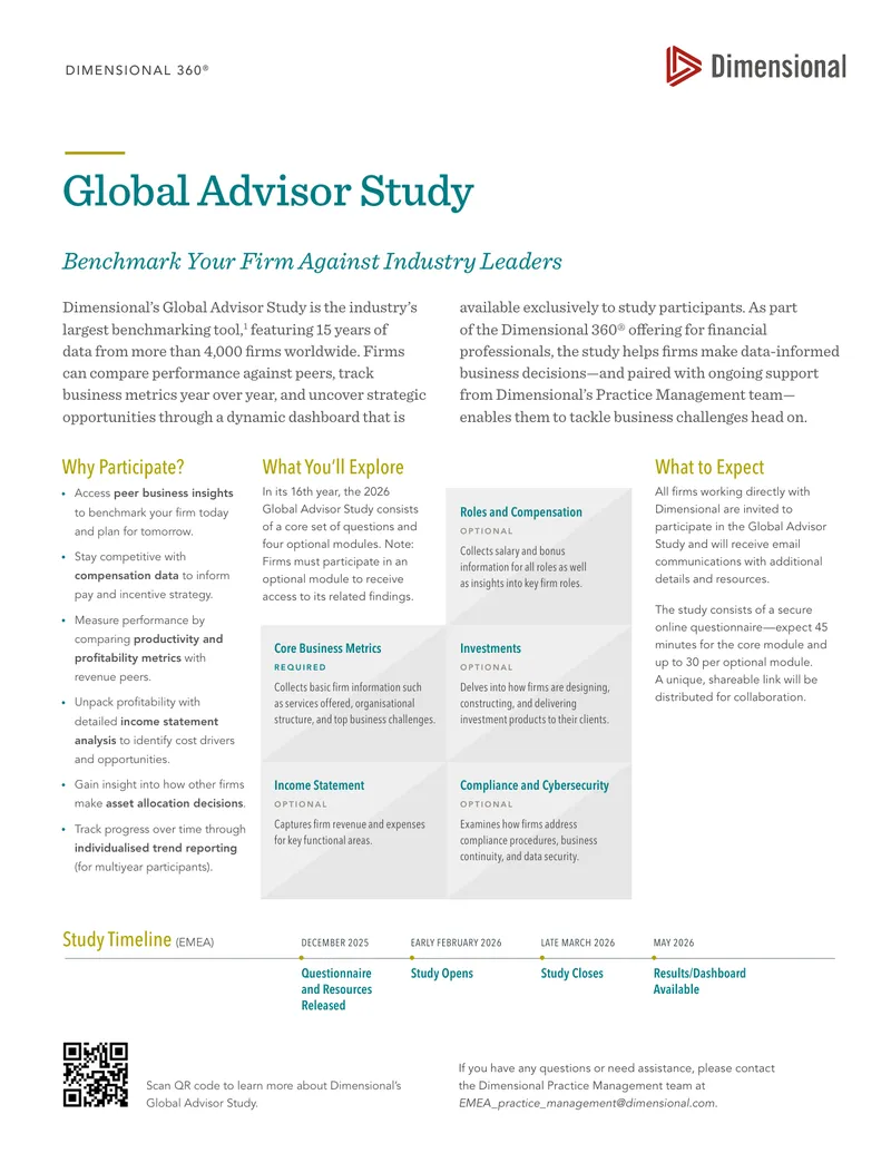 Dimensional Global Advisor Study Participation Guide
