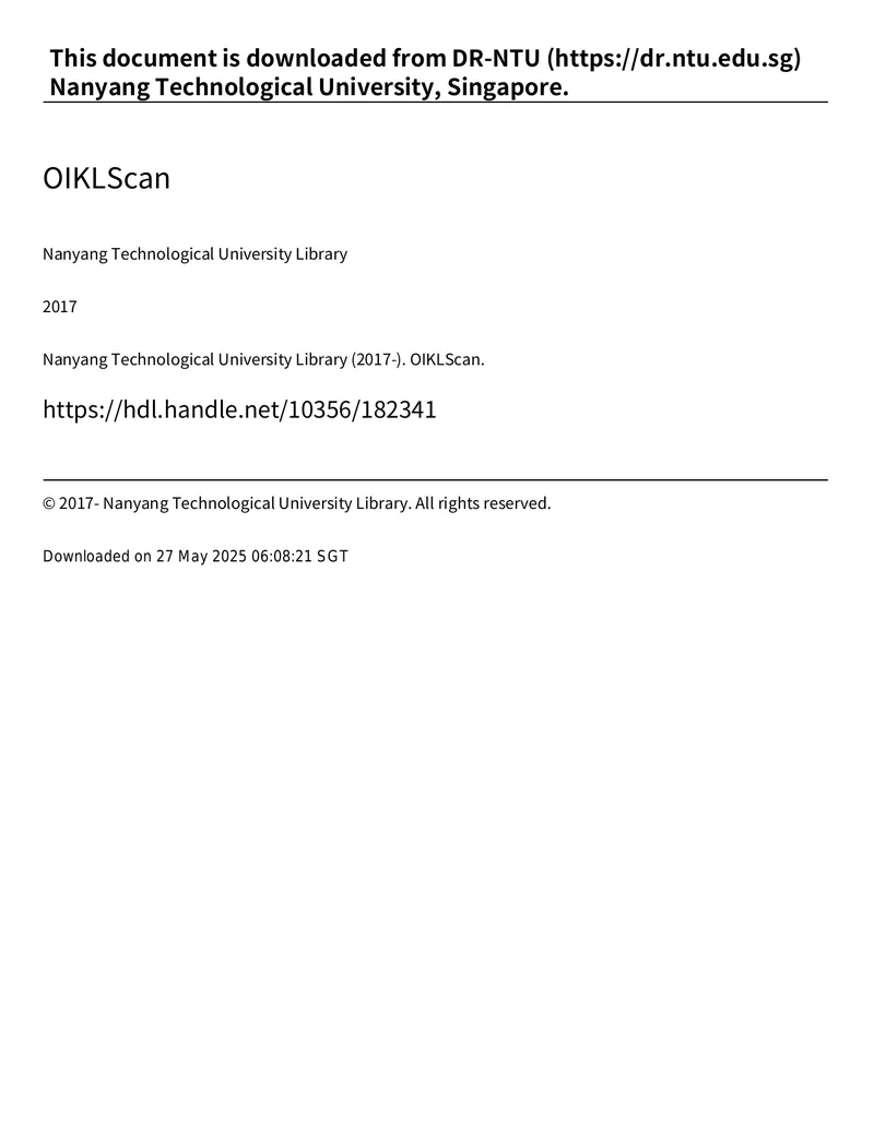 OIKLScan Publication Overview July 2017