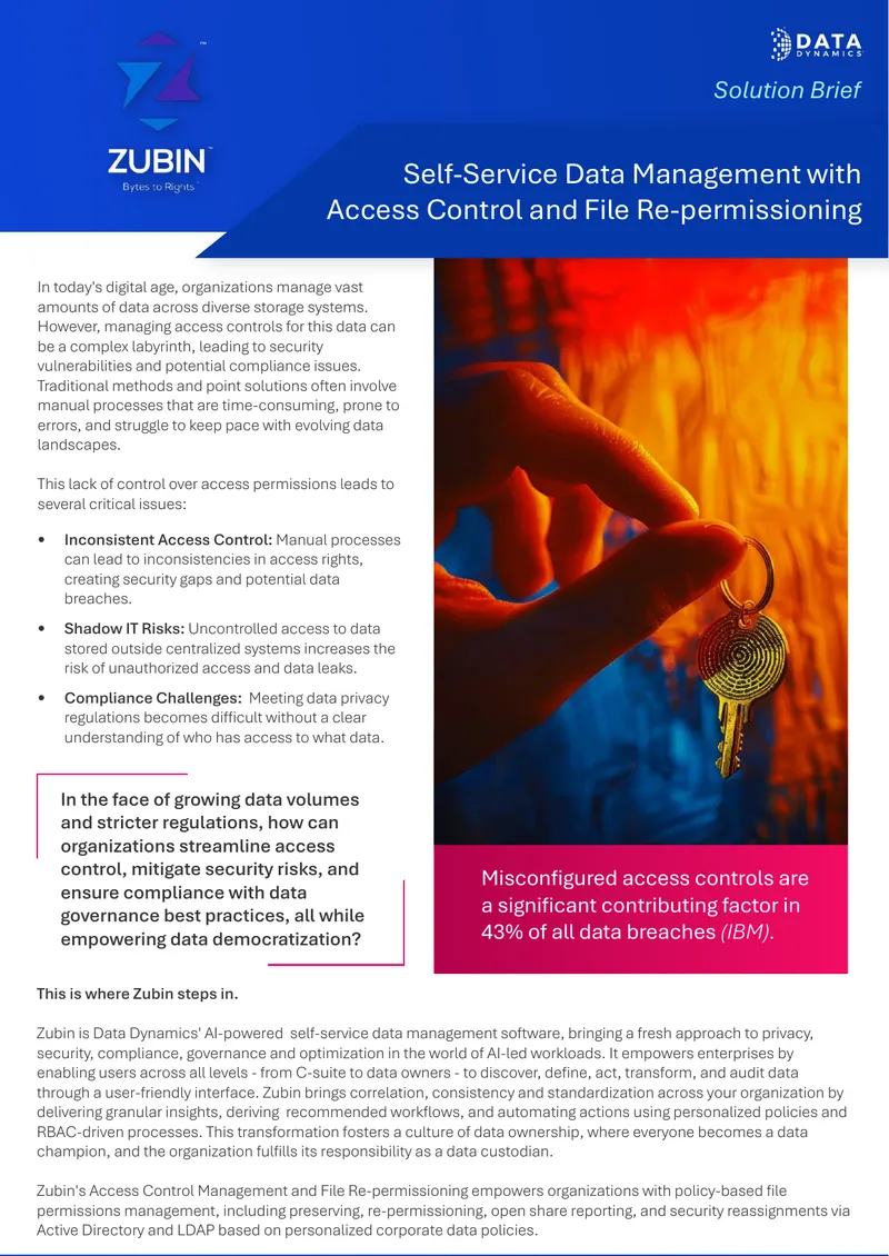 Self-Service Data Management with Access Control
