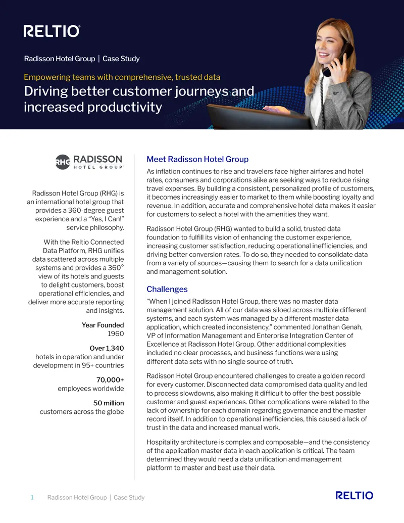 Radisson Hotel Group Data Management Case Study