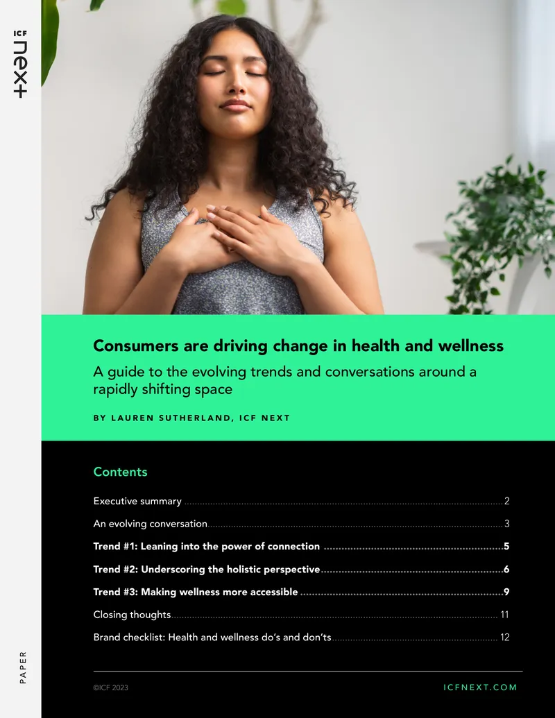 Consumers Driving Change in Health and Wellness