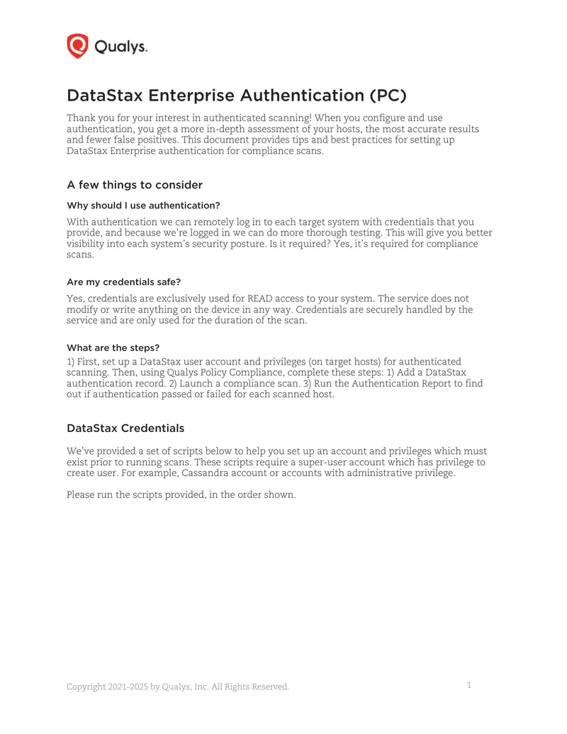 DataStax Enterprise Authentication Configuration Guide