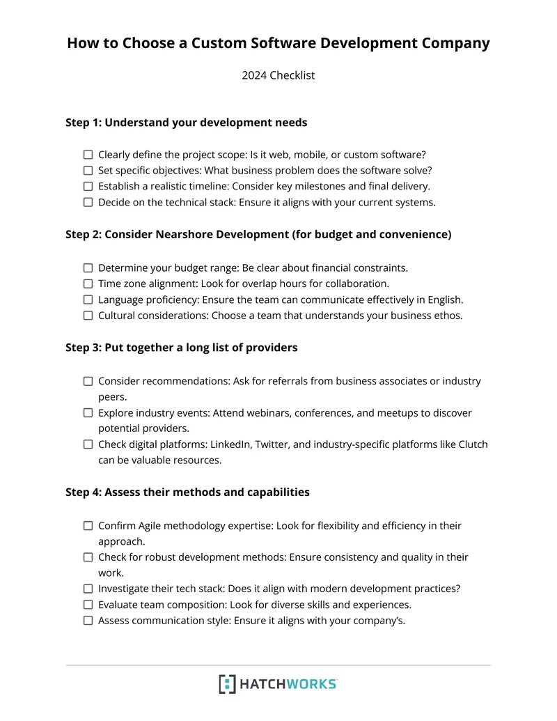 Custom Software Development Company Selection Guide