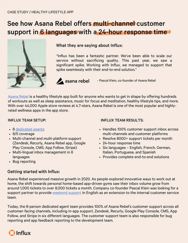 Asana Rebel Customer Support Case Study