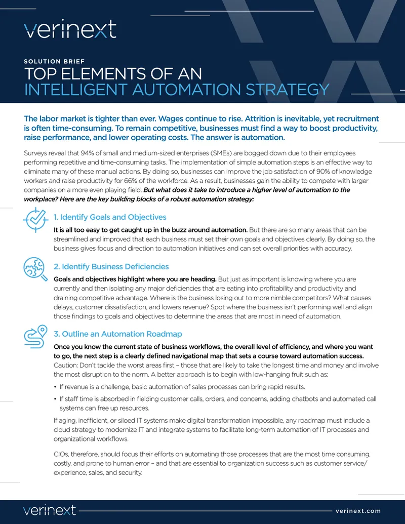 Key Elements of an Intelligent Automation Strategy