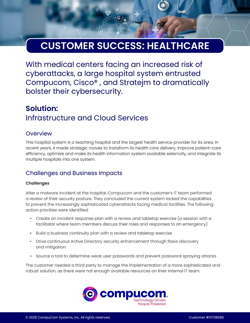 Cybersecurity Enhancement for Healthcare Systems