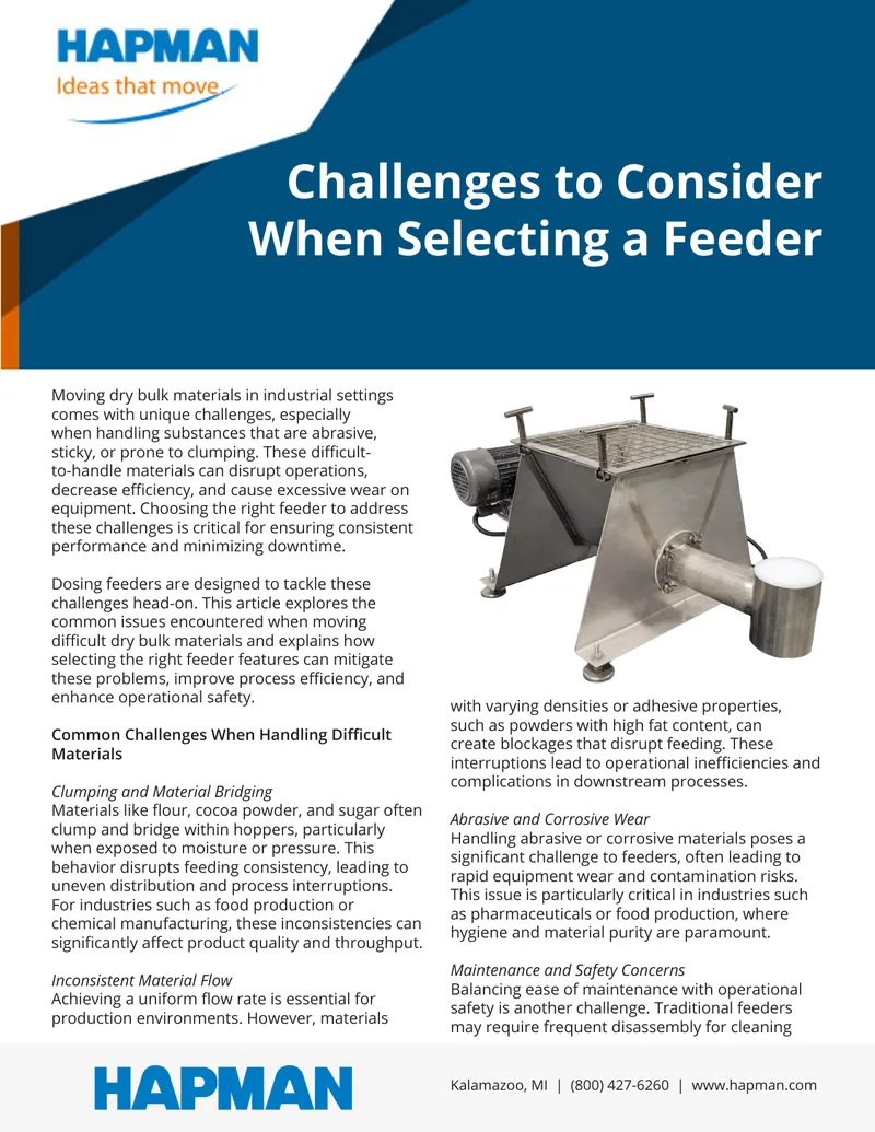 Challenges and Solutions for Moving Dry Bulk Materials