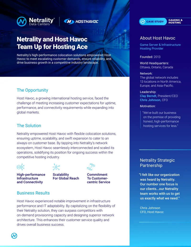 Netrality and Host Havoc Partnership Case Study