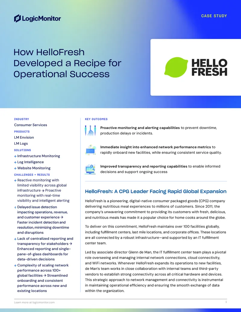 HelloFresh Network Performance Management Case Study