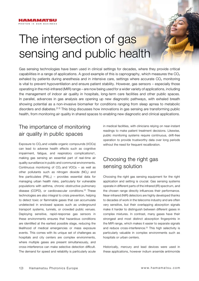 Gas Sensing Technologies in Public Health Applications